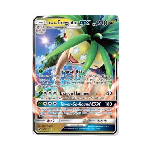 포켓몬 TCG 알로라 나시 GX RHG 크림슨 인베이전 (영문판)