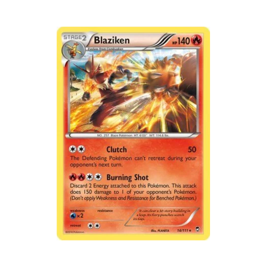 Pokemon TCG Blaziken RH Furious Fists (English Ver.)