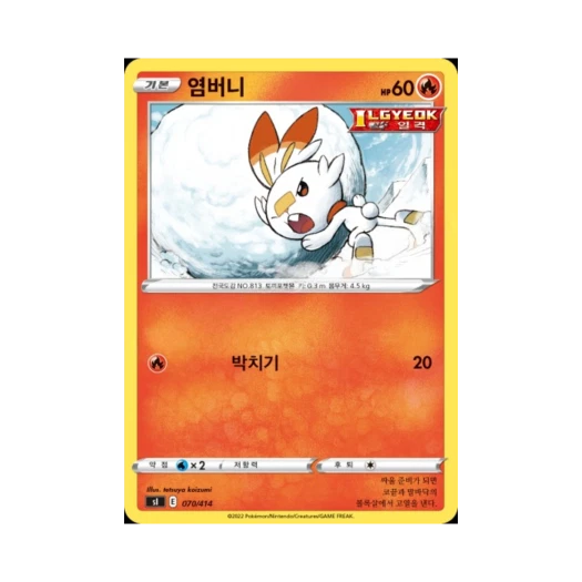 포켓몬 TCG 염버니 소드&실드 스타트 덱 100 (한글판)