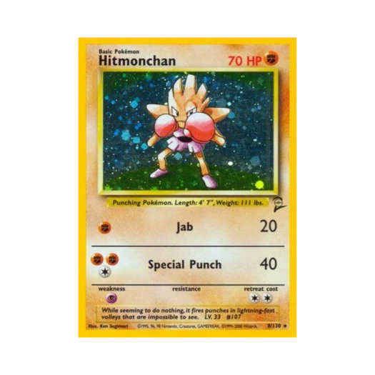Pokemon TCG Hitmonchan Base Set 2 (English Ver.)