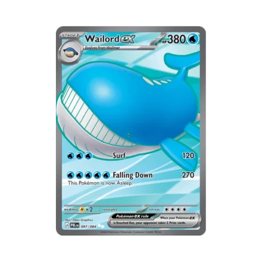 포켓몬 TCG 고래왕 ex UR 피치 블랙 (영문판) 카드 이미지