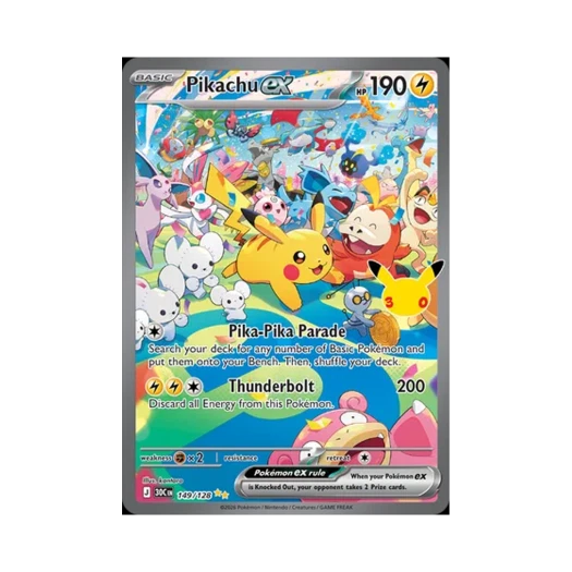 포켓몬 TCG 피카츄 ex SAR 30주년 기념 (영문판)