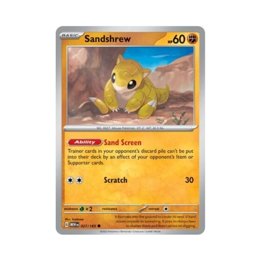 포켓몬 TCG 모래두지 C 스칼렛 & 바이올렛 151 (영문판) 카드 이미지