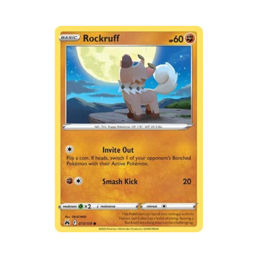 Pokemon TCG Rockruff C Crown Zenith (English Ver.)