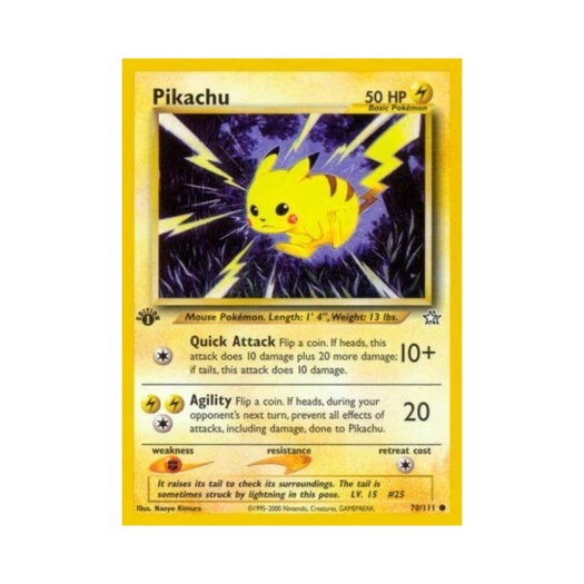 포켓몬 TCG 피카츄 C 네오 제네시스 (영문판)