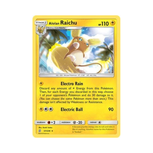 포켓몬 TCG 알로라 라이츄 RH 유니파이드 마인즈 (영문판)