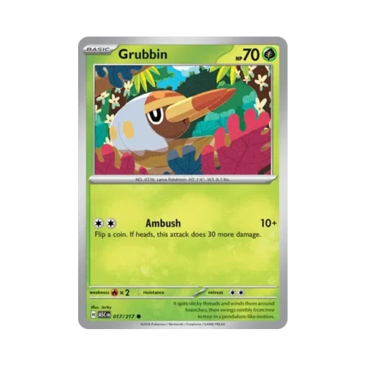 포켓몬 TCG 턱지충이 C 메가 에볼루션 어센드 히어로즈 (영문판)