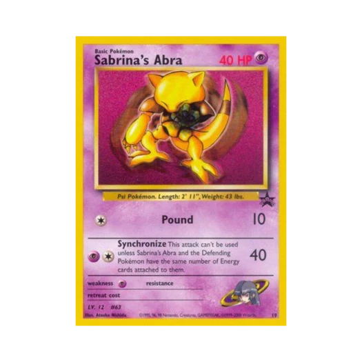 Pokemon TCG Sabrina's Abra P Wizards of the Coast Promos (English Ver.)