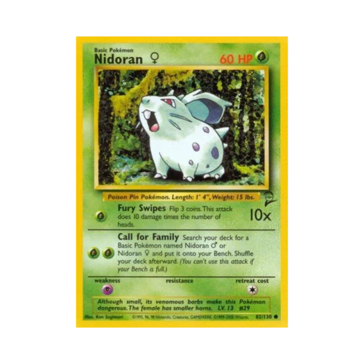 포켓몬 TCG 니드런♀ C 베이스 세트 2 (영문판)