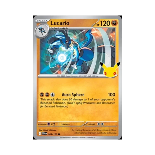 포켓몬 TCG 루카리오 C 30주년 기념 (영문판)