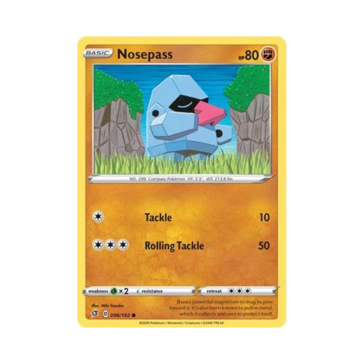Pokemon TCG Nosepass C Rebel Clash (English Ver.)
