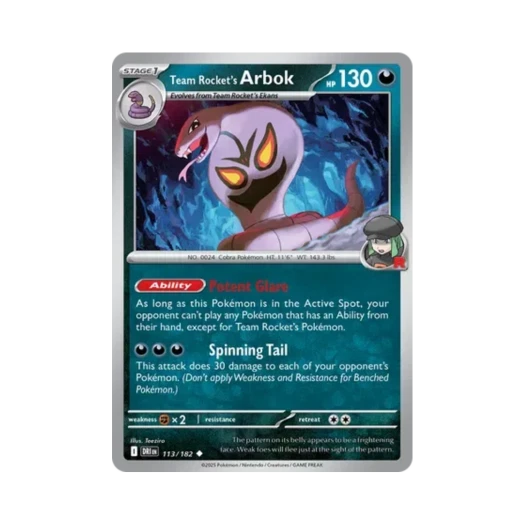 Pokemon TCG Team Rocket's Arbok U Destined Rivals (English Ver.)