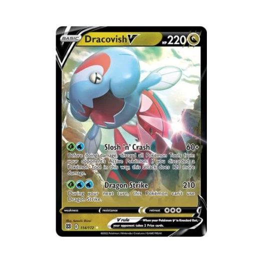 Pokemon TCG Dracovish V HRV Brilliant Stars (English Ver.)
