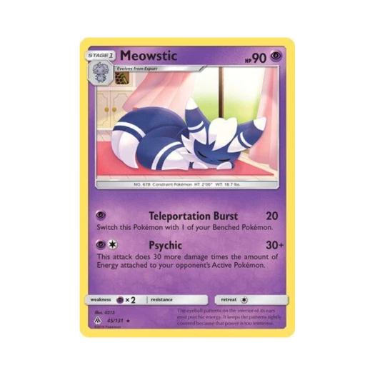 Pokemon TCG Meowstic R Forbidden Light (English Ver.)