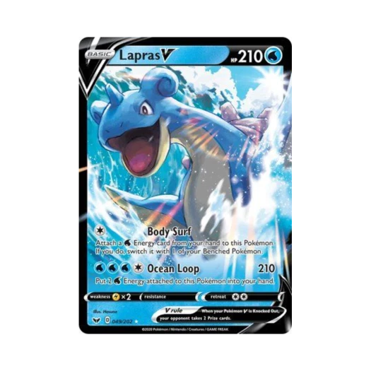 포켓몬 TCG 라프라스 V HRV 소드 & 실드 (영문판)