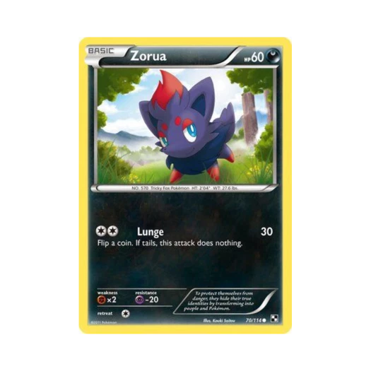 포켓몬 TCG 조로아 C 블랙 & 화이트 (영문판)