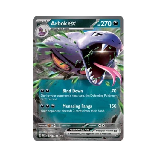 Pokemon TCG Arbok ex DR Scarlet & Violet 151 (English Ver.)