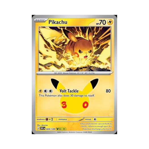 포켓몬 TCG 피카츄 02/30 30주년 기념 피카츄 컬렉션 (영문판)