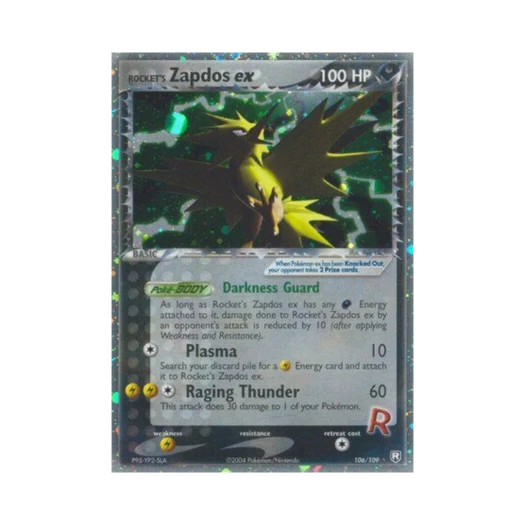 포켓몬 TCG 로켓단의 썬더 ex RHe EX 로켓단 리턴즈 (영문판)