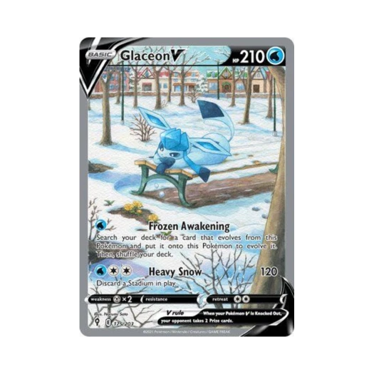 포켓몬 TCG 글레이시아 V RU 이볼빙 스카이즈 (영문판)