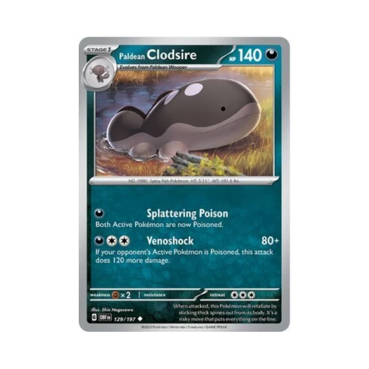 Pokemon TCG Paldean Clodsire U Obsidian Flames (English Ver.)