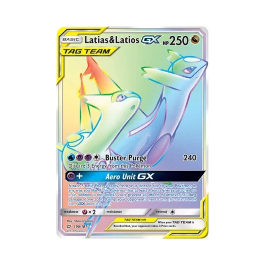 포켓몬 TCG 라티아스 & 라티오스 GX RR 팀업 (영문판)