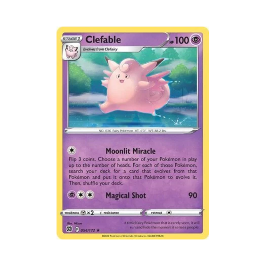 Pokemon TCG Clefable R Brilliant Stars (English Ver.)