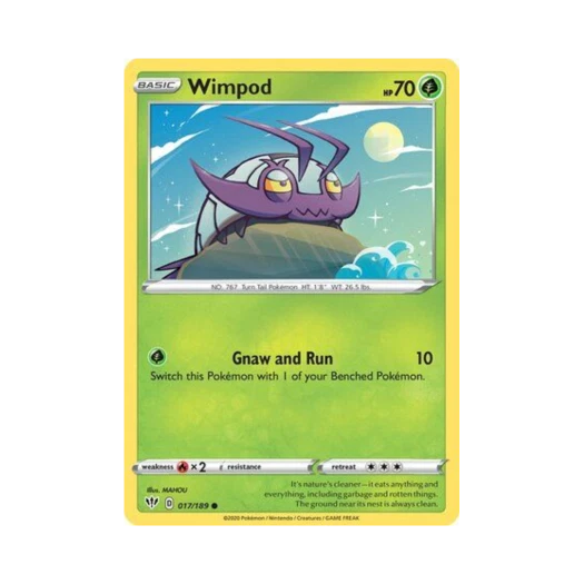 Pokemon TCG Wimpod C Darkness Ablaze (English Ver.)