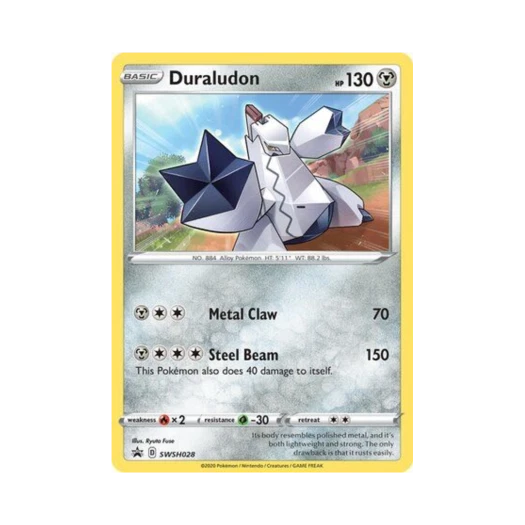 포켓몬 TCG 두랄루돈 P 소드 & 실드 프로모카드 (영문판)