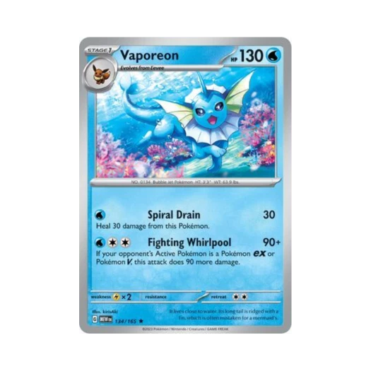 Pokemon TCG Vaporeon R Scarlet & Violet 151 (English Ver.)