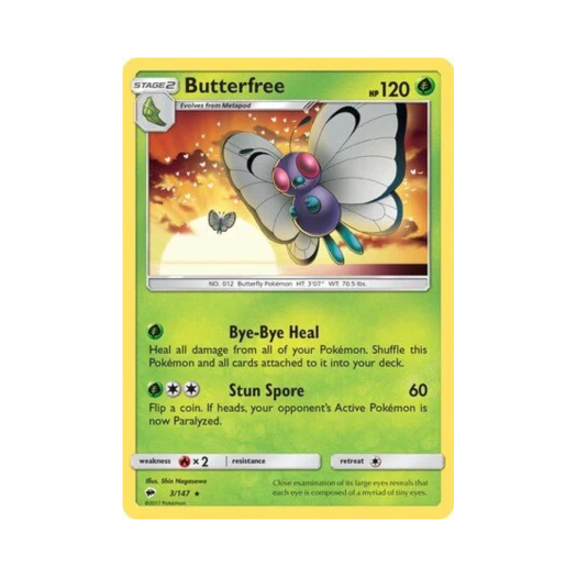 포켓몬 TCG 버터플 R 버닝 쉐도우 (영문판)