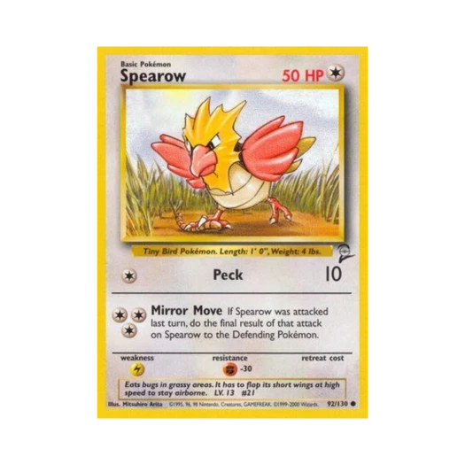 Pokemon TCG Spearow C Base Set 2 (English Ver.)
