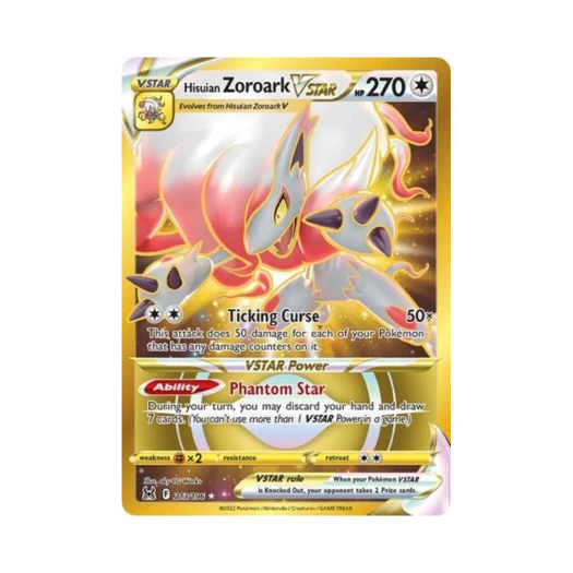 포켓몬 TCG 히스이 조로아크 VSTAR RS 로스트 오리진 (영문판)