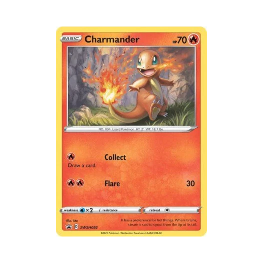 포켓몬 TCG 파이리 P 소드 & 실드 프로모카드 (영문판)