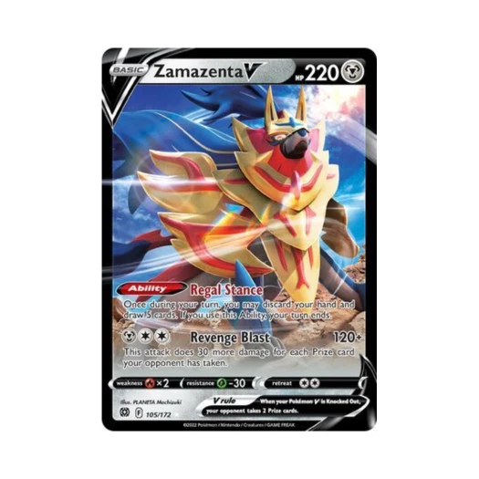 Pokemon TCG Zamazenta V HRV Brilliant Stars (English Ver.)