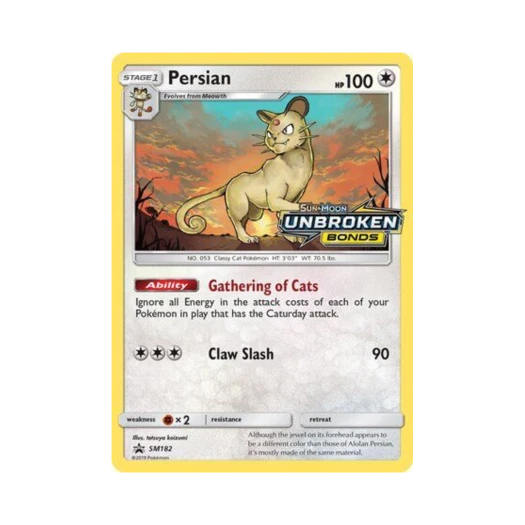 포켓몬 TCG 페르시온 P 썬 & 문 프로모카드 (영문판)