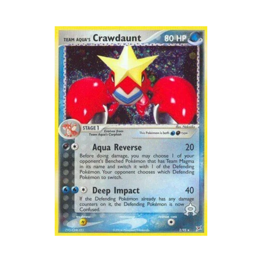 Pokemon TCG Team Aqua's Crawdaunt RH EX Team Magma vs Team Aqua (English Ver.)