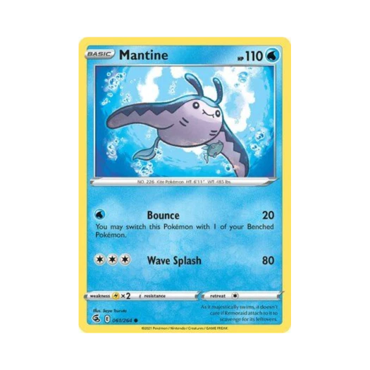 포켓몬 TCG 만타인 C 퓨전 스트라이크 (영문판)