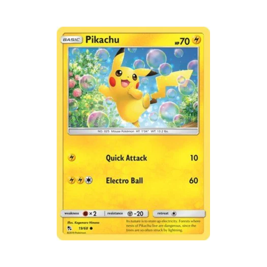 Pokemon TCG Pikachu C Hidden Fates (English Ver.)