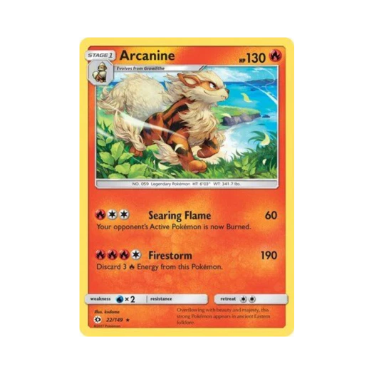 포켓몬 TCG 윈디 RH 썬 & 문 (영문판)