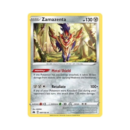 Pokemon TCG Zamazenta R Crown Zenith (English Ver.)