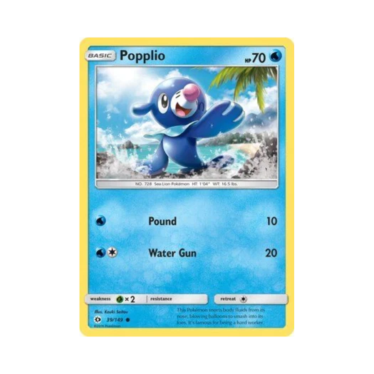 Pokemon TCG Popplio C Sun & Moon (English Ver.)