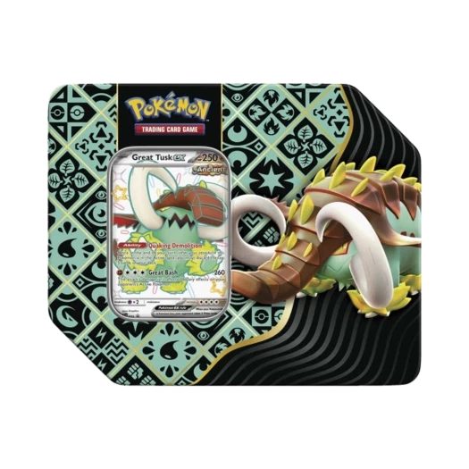 Pokemon TCG Scarlet & Violet-Paldean Fates Tin Shiny Great Tusk ex (English Ver.)