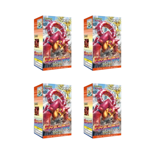 포켓몬 TCG XY BREAK 확장팩 타오르는 투사 4 박스 (총 120팩/한글판)
