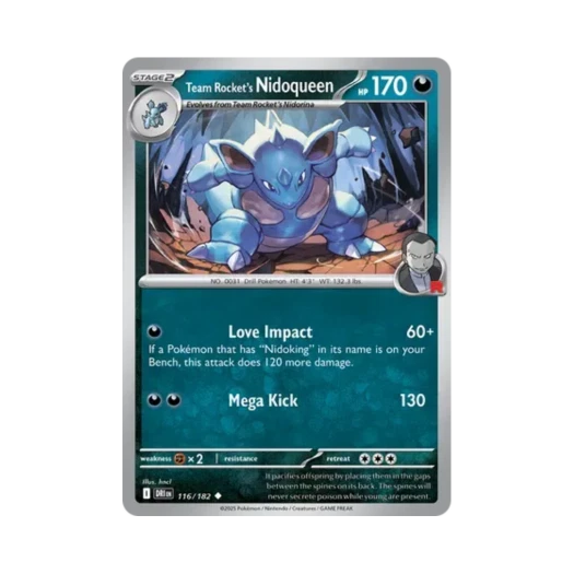 포켓몬 TCG 로켓단의 니드퀸 U 데스티니드 라이벌스 (영문판)