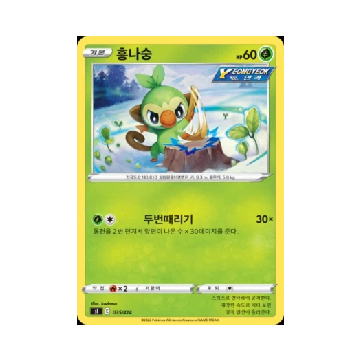 포켓몬 TCG 흥나숭 소드&실드 스타트 덱 100 (한글판)