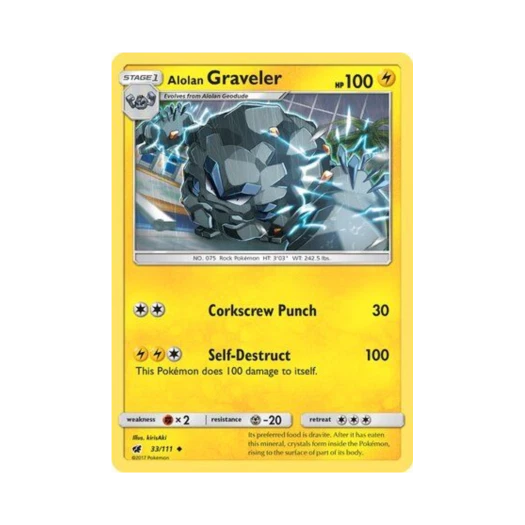 Pokemon TCG Alolan Graveler U Crimson Invasion (English Ver.)