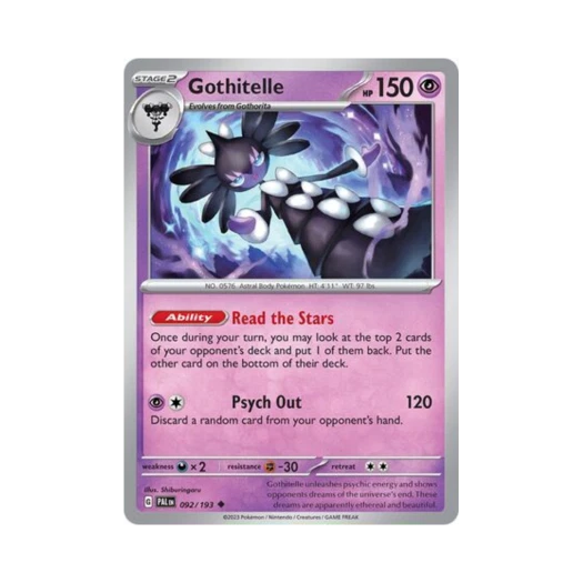 Pokemon TCG Gothitelle U Paldea Evolved (English Ver.)