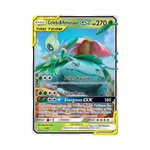 포켓몬 TCG 세레비 & 이상해꽃 GX RHG 팀업 (영문판)