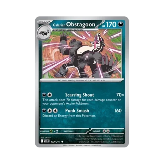Pokemon TCG Galarian Obstagoon U Mega Evolution Ascended Heroes (English Ver.)
